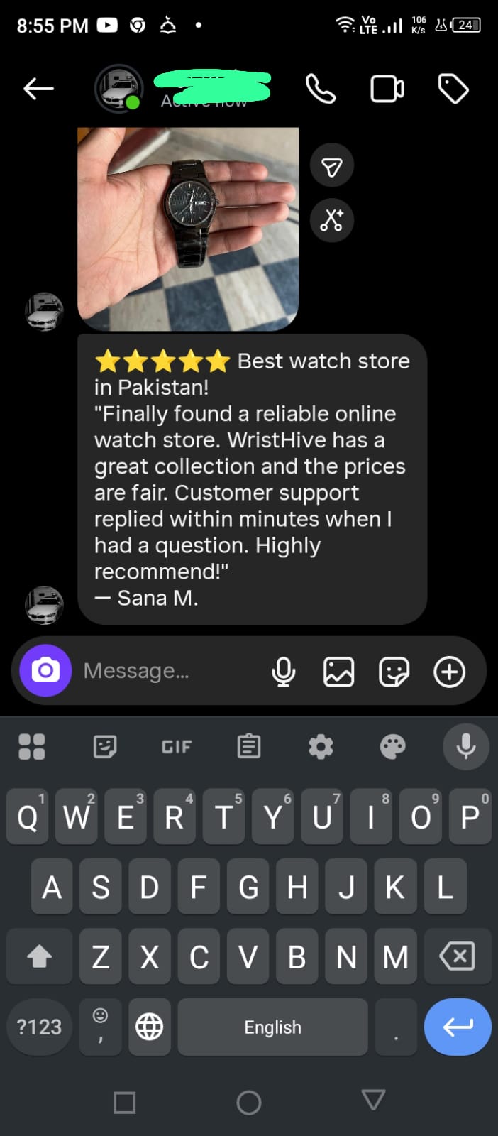 Customer review 1